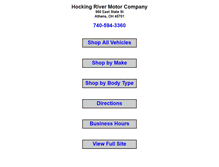 Tablet Screenshot of hockingrivermotorco.com